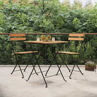 Thumbnail for 3-tlg. Bitro-Set Klappbar Massivholz Teak und Stahl