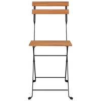 Thumbnail for Bistrostühle Klappbar 2 Stk. Massivholz Teak und Stahl