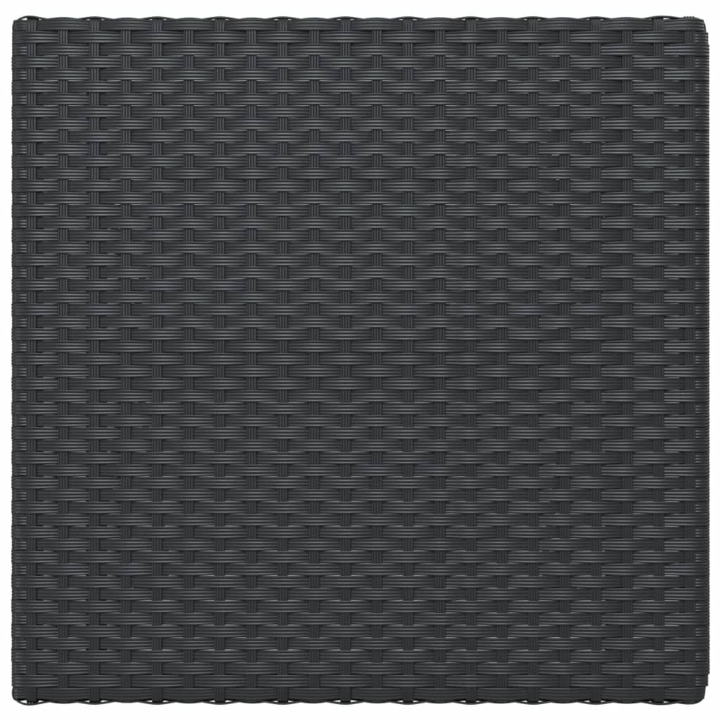 Bistrotisch Klappbar Schwarz 55x54x71 cm Poly Rattan