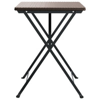 Thumbnail for Bistrotisch Klappbar Braun 55x54x71 cm Poly Rattan
