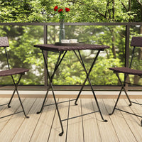 Thumbnail for Bistrotisch Klappbar Braun 55x54x71 cm Poly Rattan