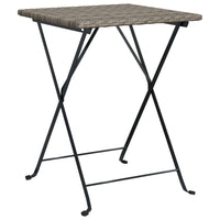Thumbnail for Bistrotisch Klappbar Grau 55x54x71 cm Poly Rattan