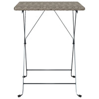 Thumbnail for Bistrotisch Klappbar Grau 55x54x71 cm Poly Rattan