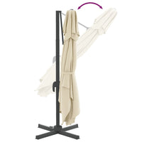 Thumbnail for Ampelschirm mit Doppeldach Sandweiß 300 x 300 cm