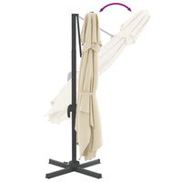 Thumbnail for Ampelschirm mit Doppeldach Sandweiß 400x300 cm