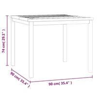 Thumbnail for Garten-Esstisch 90x90x74 cm Massivholz Akazie