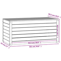 Thumbnail for Gartenbox Weiß 101x50,5x46,5 cm Massivholz Kiefer