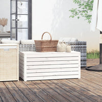 Thumbnail for Gartenbox Weiß 101x50,5x46,5 cm Massivholz Kiefer