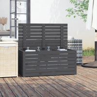 Thumbnail for Gartenbox Grau 101x50,5x46,5 cm Massivholz Kiefer