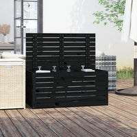 Thumbnail for Gartenbox Schwarz 101x50,5x46,5 cm Massivholz Kiefer
