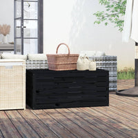 Thumbnail for Gartenbox Schwarz 101x50,5x46,5 cm Massivholz Kiefer