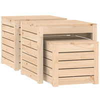 Thumbnail for 3-tlg. Gartenbox-Set Massivholz Kiefer