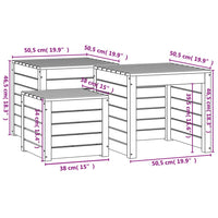 Thumbnail for 3-tlg. Gartenbox-Set Massivholz Kiefer