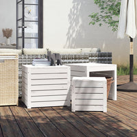 Thumbnail for 3-tlg. Gartenbox-Set Weiß Massivholz Kiefer