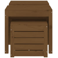Thumbnail for 3-tlg. Gartenbox-Set Honigbraun Massivholz Kiefer