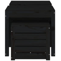 Thumbnail for 3-tlg. Gartenbox-Set Schwarz Massivholz Kiefer