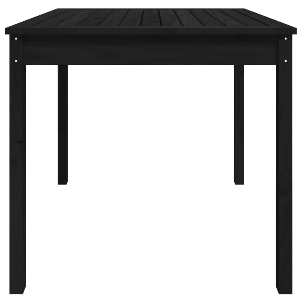 Gartentisch Schwarz 82,5x82,5x76 cm Massivholz Kiefer