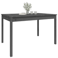 Thumbnail for Gartentisch Grau 121x82,5x76 cm Massivholz Kiefer