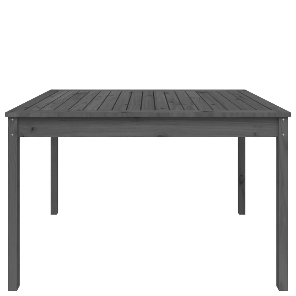Gartentisch Grau 121x82,5x76 cm Massivholz Kiefer