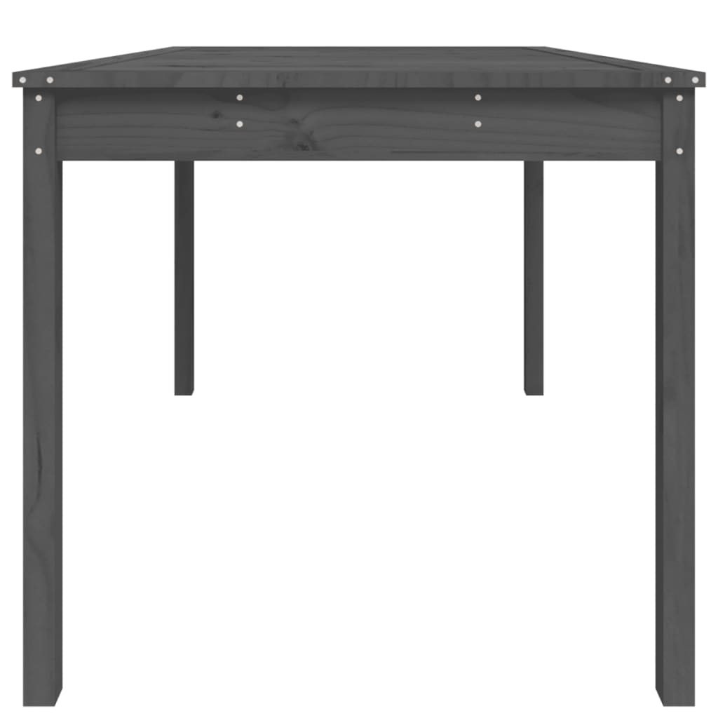 Gartentisch Grau 121x82,5x76 cm Massivholz Kiefer