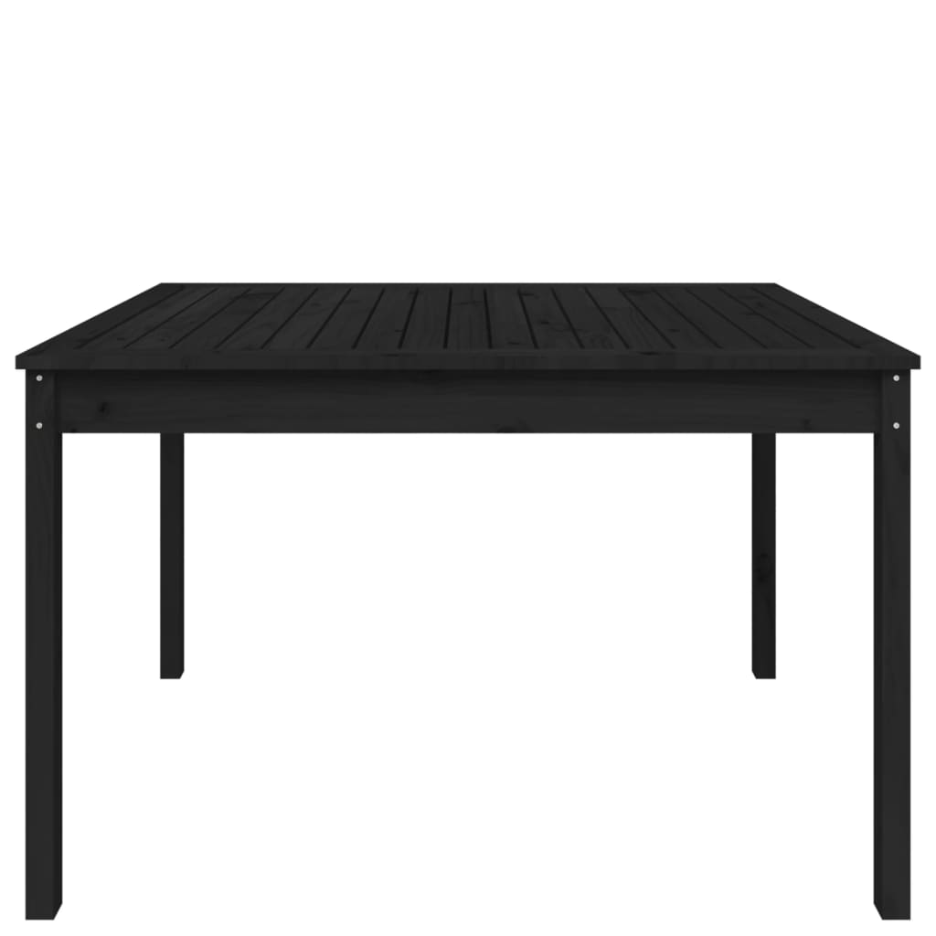 Gartentisch Schwarz 121x82,5x76 cm Massivholz Kiefer