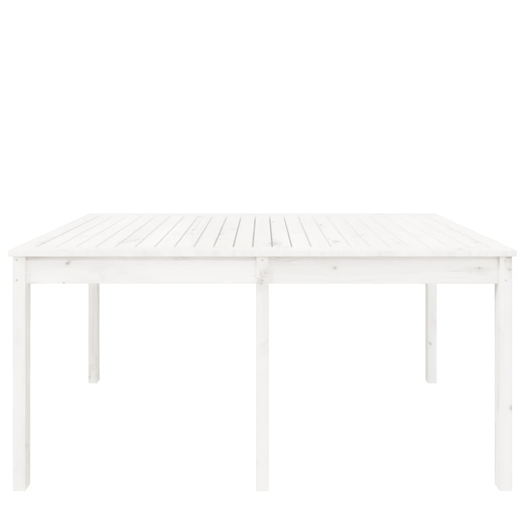 Gartentisch Weiß 159,5x82,5x76 cm Massivholz Kiefer