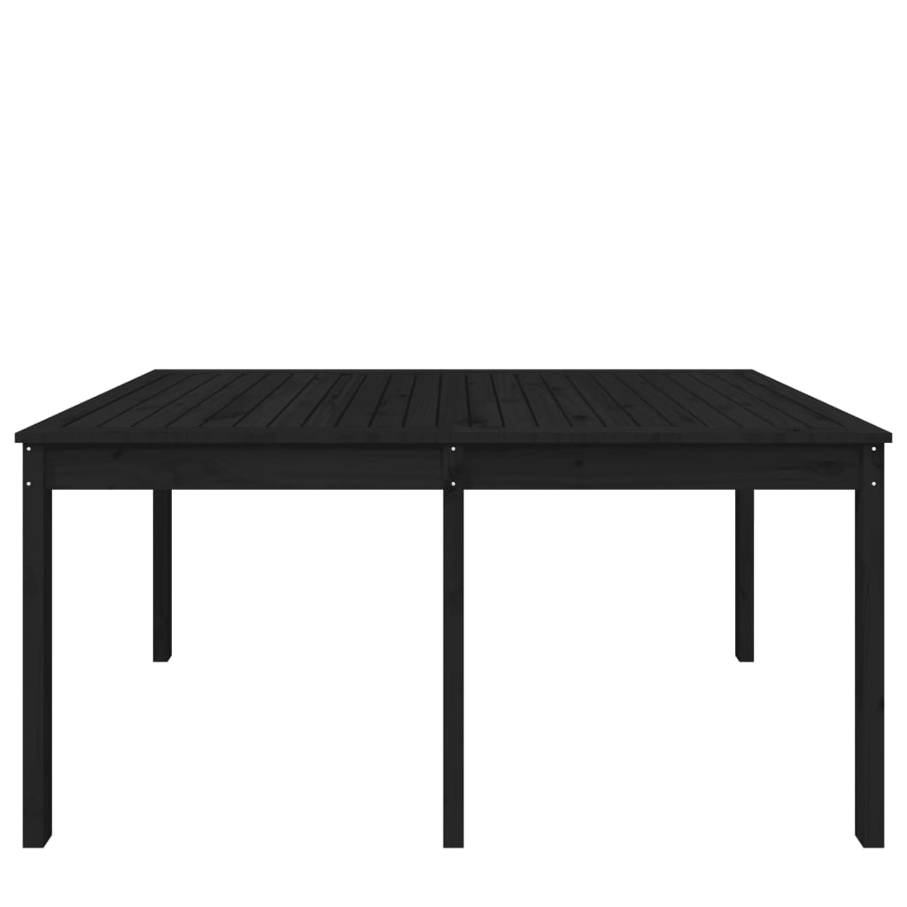 Gartentisch Schwarz 159,5x82,5x76 cm Massivholz Kiefer