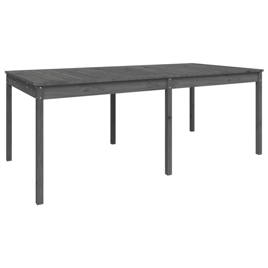 Gartentisch Grau 203,5x100x76 cm Massivholz Kiefer