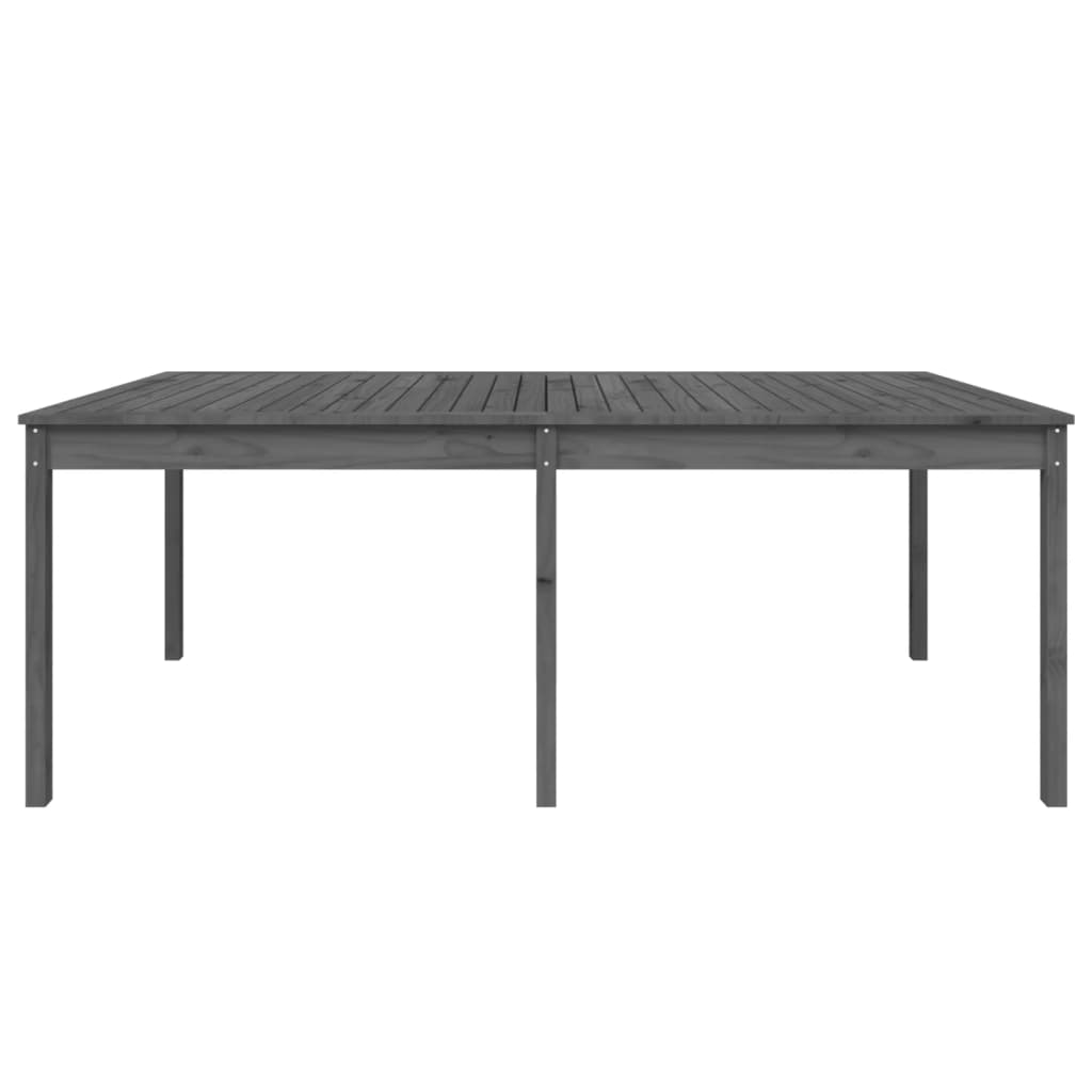 Gartentisch Grau 203,5x100x76 cm Massivholz Kiefer