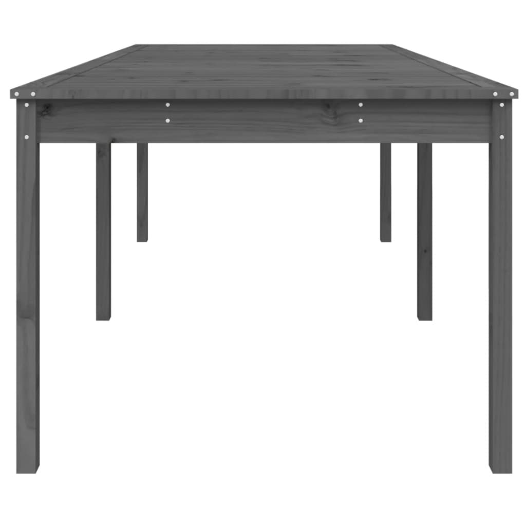 Gartentisch Grau 203,5x100x76 cm Massivholz Kiefer
