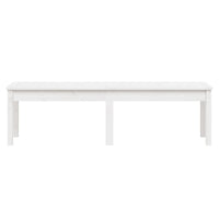 Thumbnail for Gartenbank 2-Sitzer Weiß 159,5x44x45 cm Massivholz Kiefer