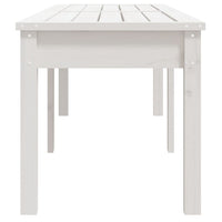 Thumbnail for Gartenbank 2-Sitzer Weiß 159,5x44x45 cm Massivholz Kiefer