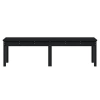 Thumbnail for Gartenbank 2-Sitzer Schwarz 159,5x44x45 cm Massivholz Kiefer