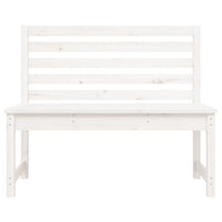 Thumbnail for Gartenbank Weiß 109 cm Massivholz Kiefer