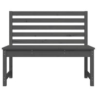 Thumbnail for Gartenbank Grau 109 cm Massivholz Kiefer