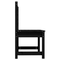 Thumbnail for Gartenbank Schwarz 109 cm Massivholz Kiefer