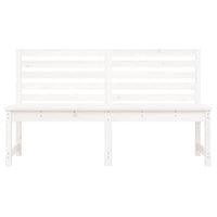 Thumbnail for Gartenbank Weiß 157,5 cm Massivholz Kiefer