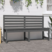 Thumbnail for Gartenbank Grau 157,5 cm Massivholz Kiefer