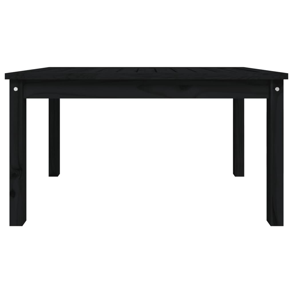 Gartentisch Schwarz 82,5x50,5x45 cm Massivholz Kiefer
