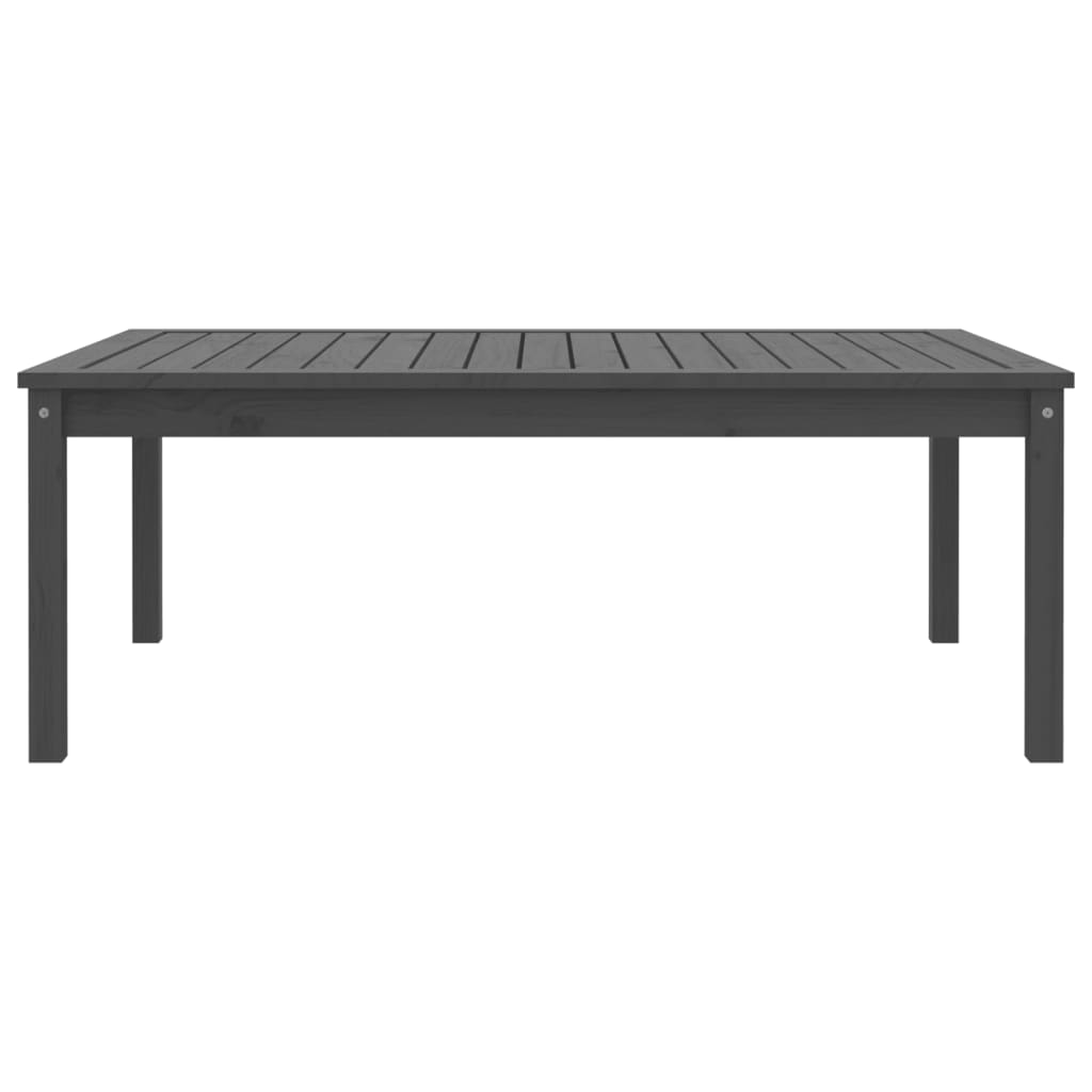 Gartentisch Grau 121x82,5x45 cm Massivholz Kiefer