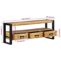 Thumbnail for TV-Schrank 120x30x45 cm Massivholz Mango