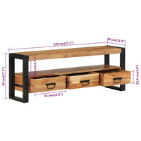 Thumbnail for TV-Schrank 120x30x45 cm Massivholz Akazie