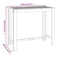 Thumbnail for Garten-Bartisch 120x60x105 cm Massivholz Akazie