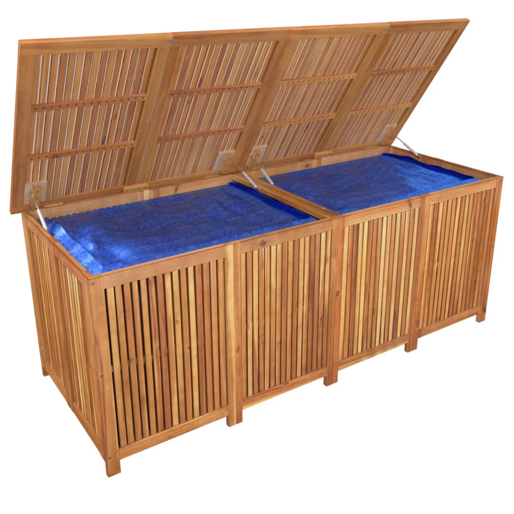 Gartentruhe 200x80x75 cm Massivholz Akazie