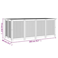 Thumbnail for Gartentruhe 200x80x75 cm Massivholz Akazie