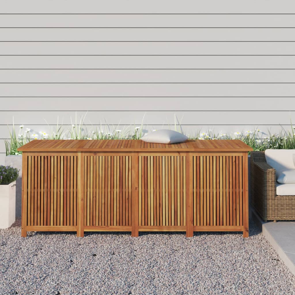 Gartentruhe 200x80x75 cm Massivholz Akazie