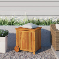 Thumbnail for Gartentruhe mit Rollen 60x50x58 cm Massivholz Akazie
