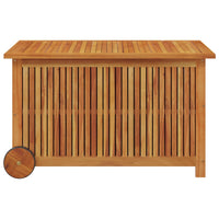 Thumbnail for Gartentruhe mit Rollen 90x50x58 cm Massivholz Akazie