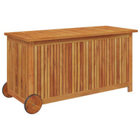 Thumbnail for Gartentruhe mit Rollen 113x50x58 cm Massivholz Akazie