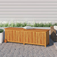 Thumbnail for Gartentruhe mit Rollen 150x50x58 cm Massivholz Akazie